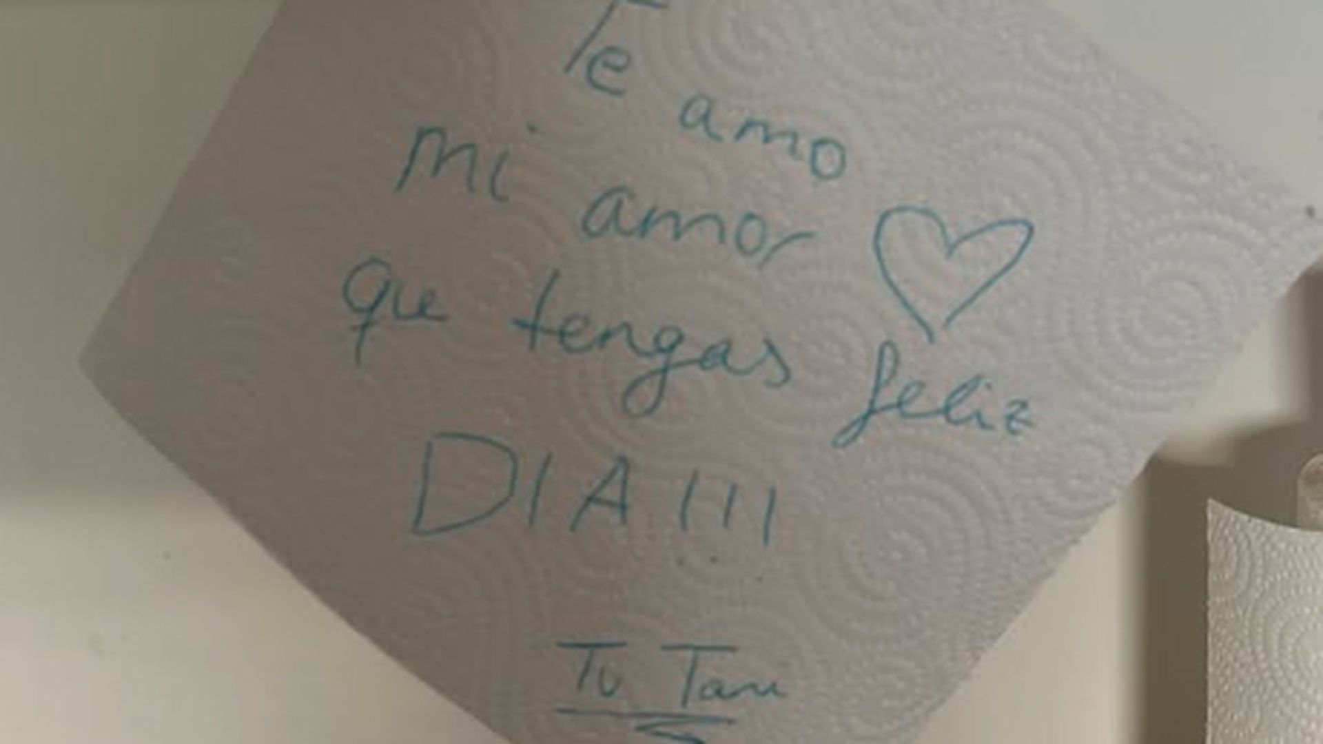 La nota que Tania Medina ha dejado a Alejandro Nieto