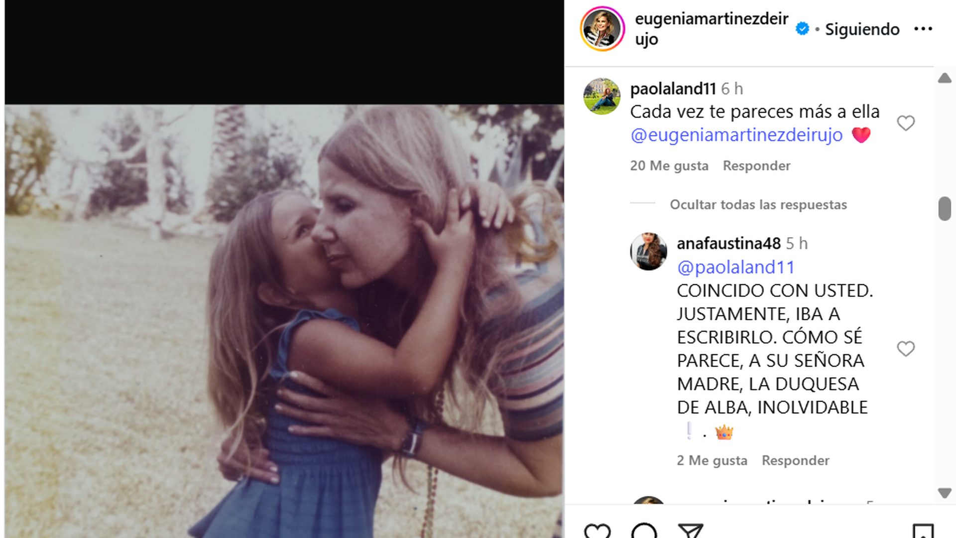 Los comentarios sobre el parecido de ambas