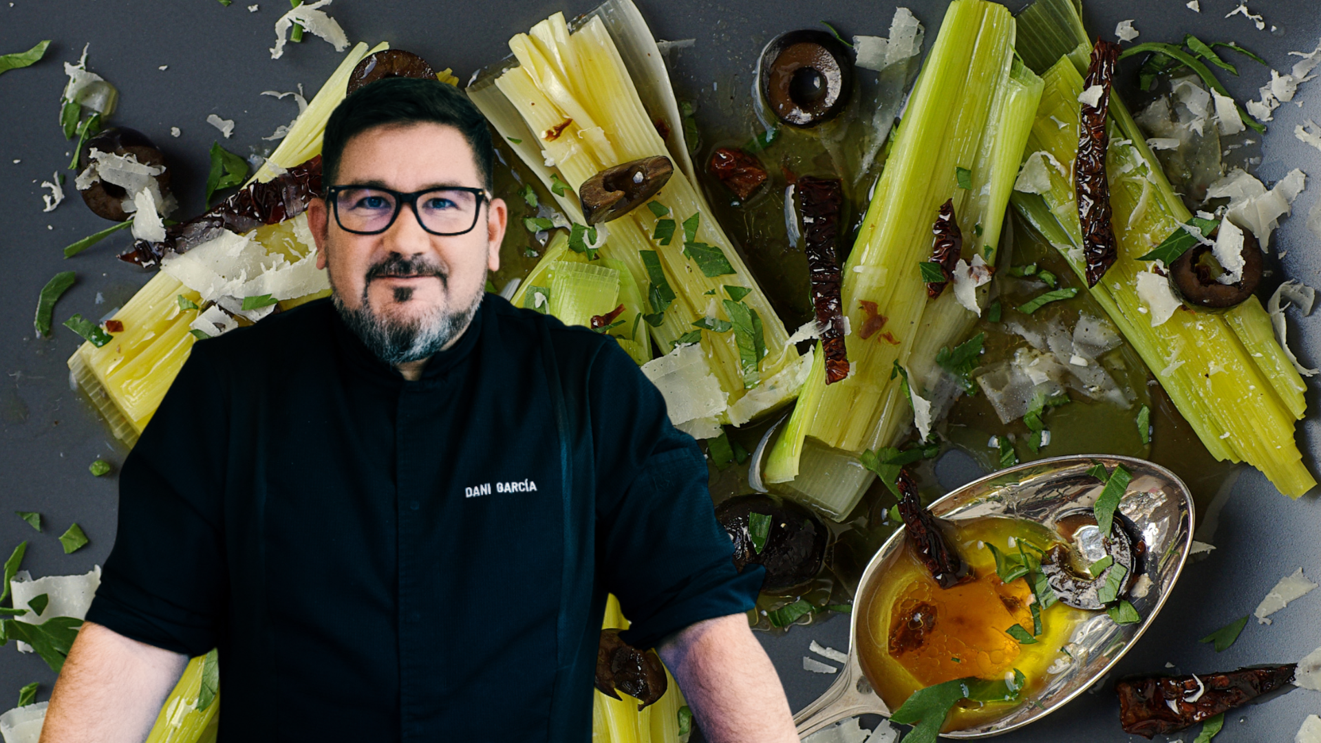 Dani García y unos puerros a la brasa