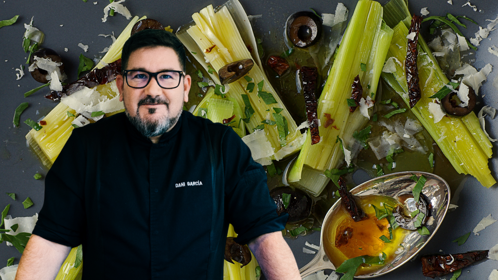 Dani García y unos puerros a la brasa