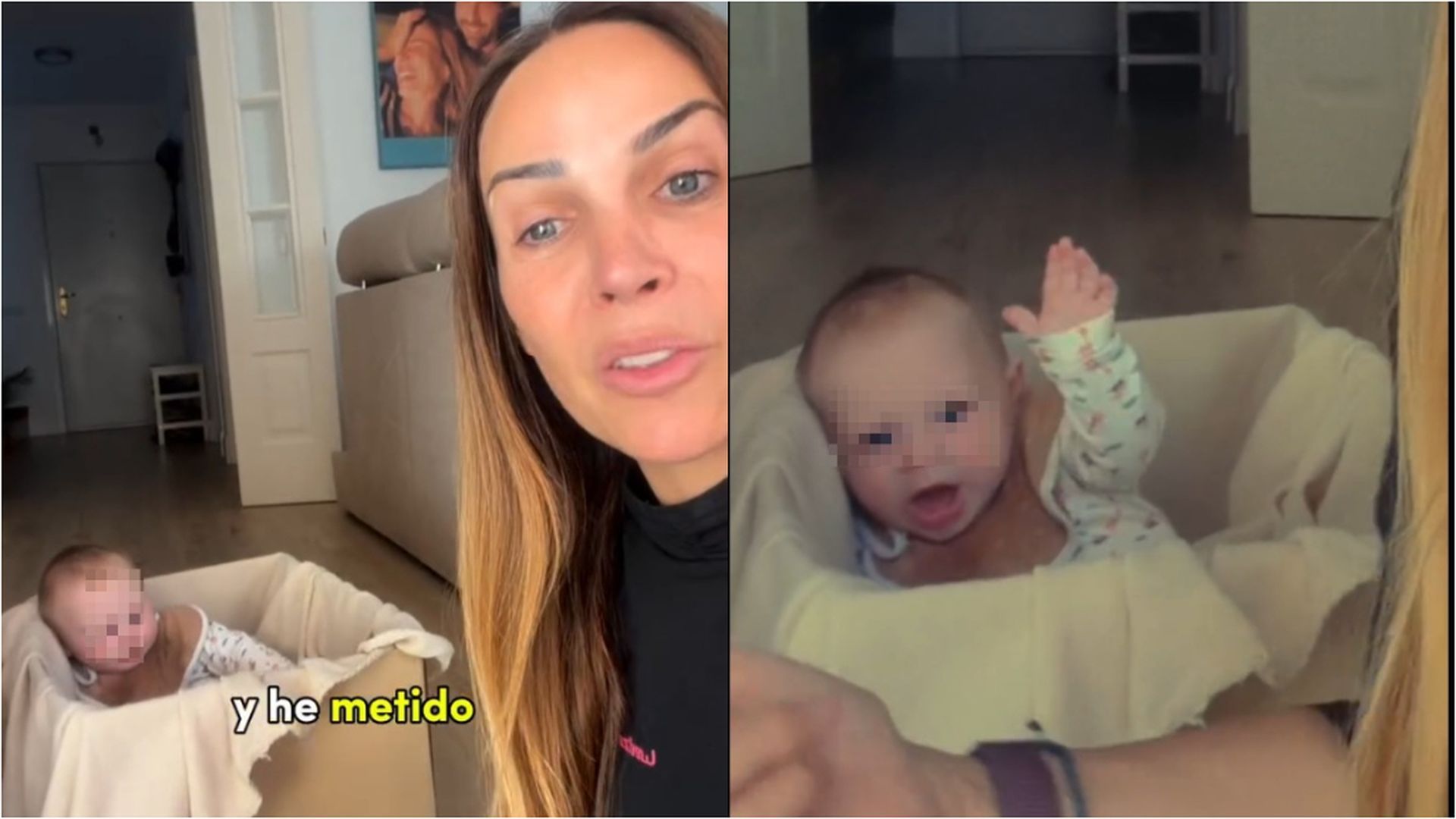 El hijo de Nerea Garmendia en una caja