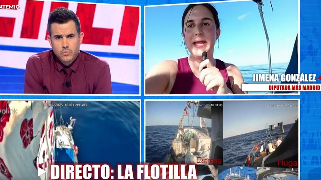 Una diputada de Más Madrid, desde de la Flotilla de la Libertad: ''No vamos a parar hasta que Israel rompa el bloqueo ilegal que mantiene sobre Gaza''