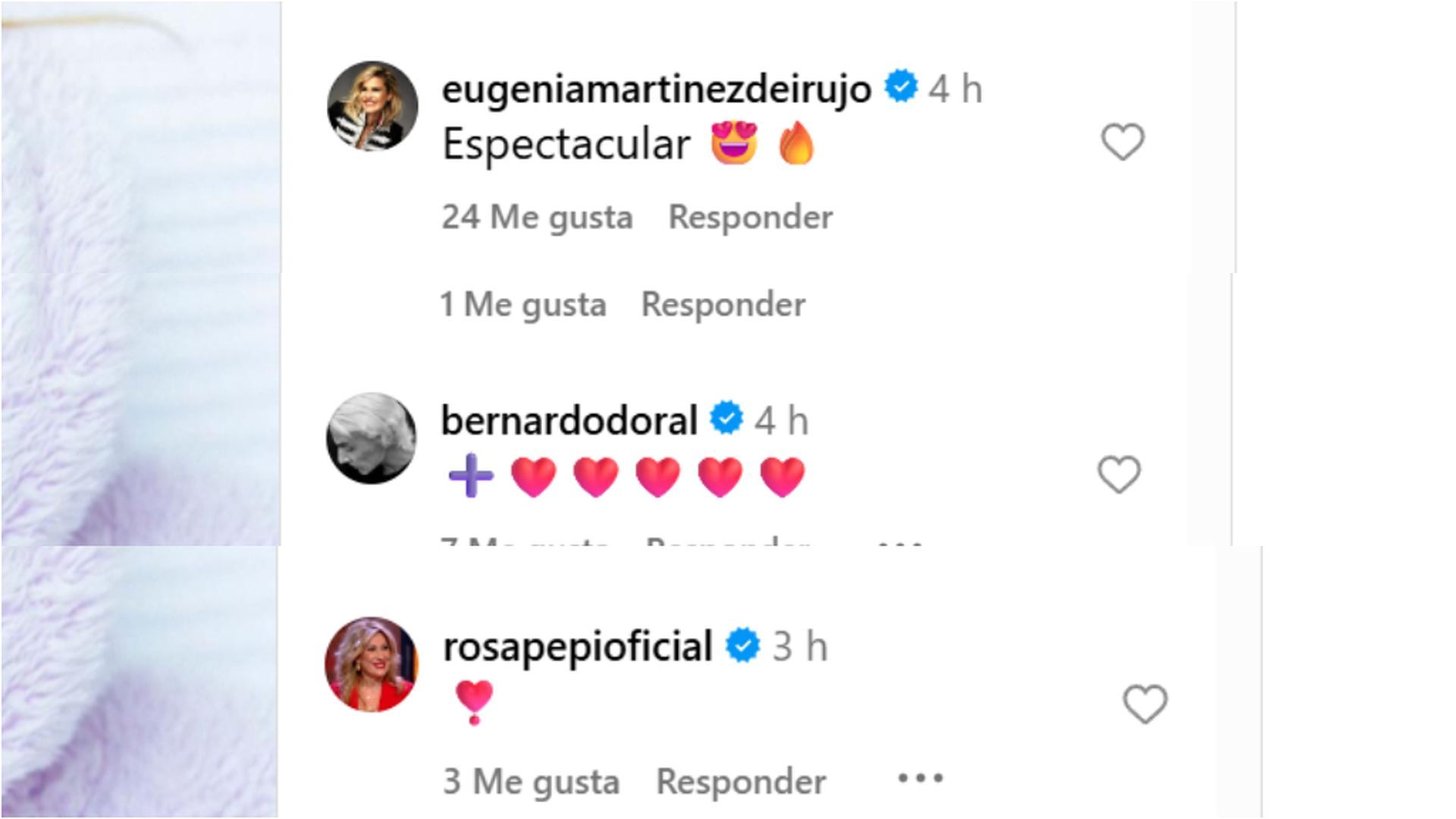 Los comentarios a la publicación de Amaia Montero