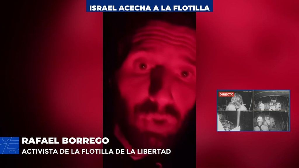 El relato de Hanan Alcalde, Lucía Muñoz y Juan Bordera desde el interior de la Flotilla antes de ser interceptados: "No sabemos lo que va a pasar"