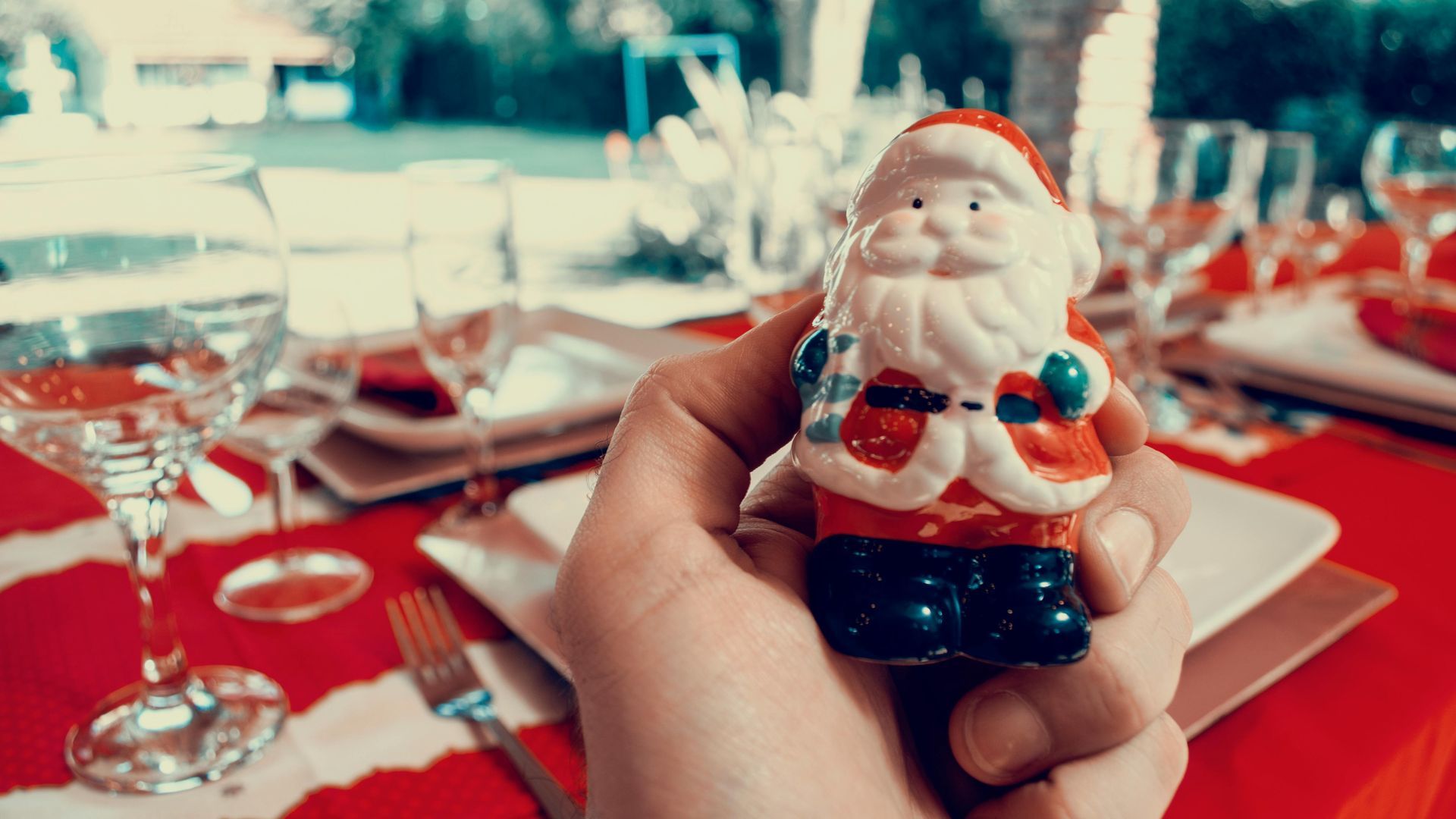 Papá Noel de cerámica