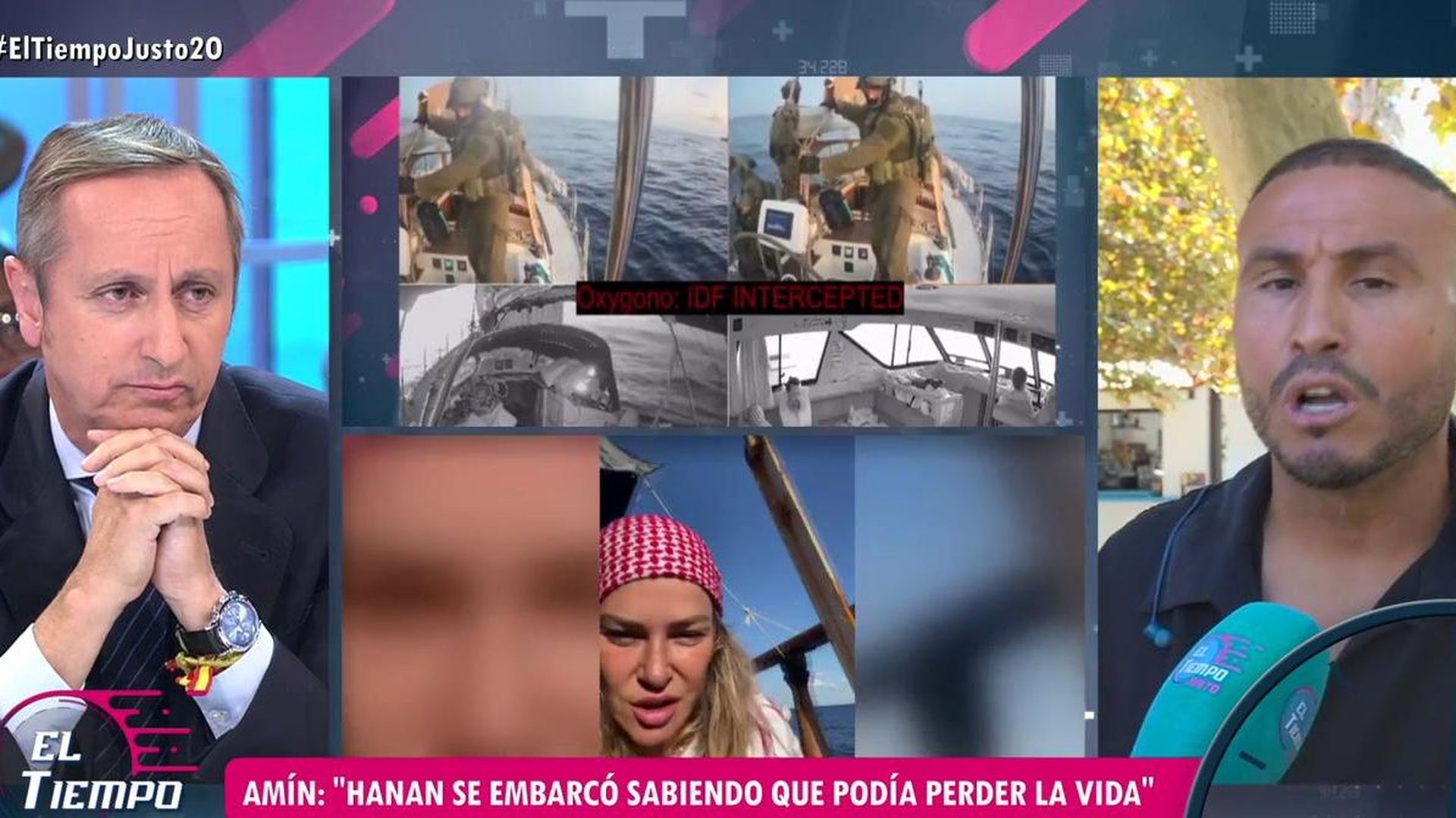 El marido de Hanan Alcalde, en tensión por no tener noticias de su mujer, se enzarza en directo con Carlos Cuesta: "Eres una persona inhumana"