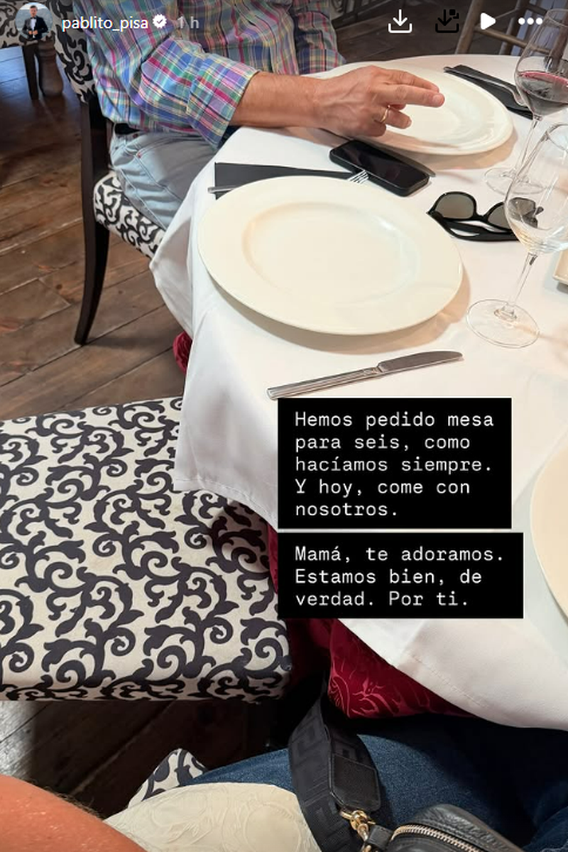 El conmovedor gesto de Pablo Pisa con el que recuerda a su madre fallecida repentinamente