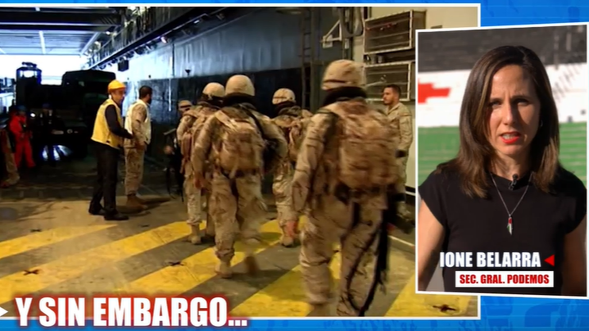 Ione Belarra, secretaria general de Podemos, sobre el embargo de armas a Israel: "Se hace antes de que los crímenes de guerra se cometan" Ione Belarra, secretaria general de Podemos, sobre el embargo de armas a Israel: "Se hace antes de que los crímenes de guerra se cometan"
