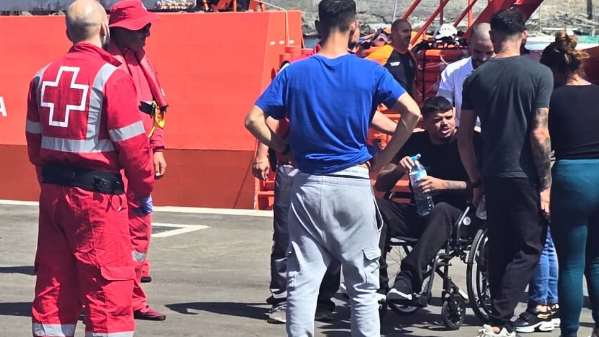 Layonel, el joven grancanario rescatado el miércoles en alta mar