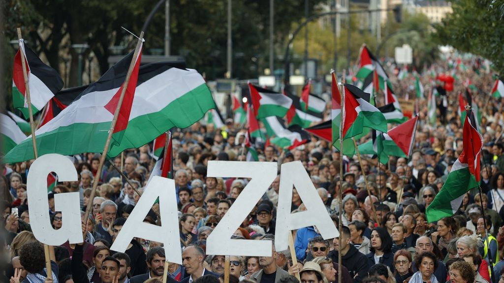 Manifestación contra el genocidio en Gaza en San Sebastián