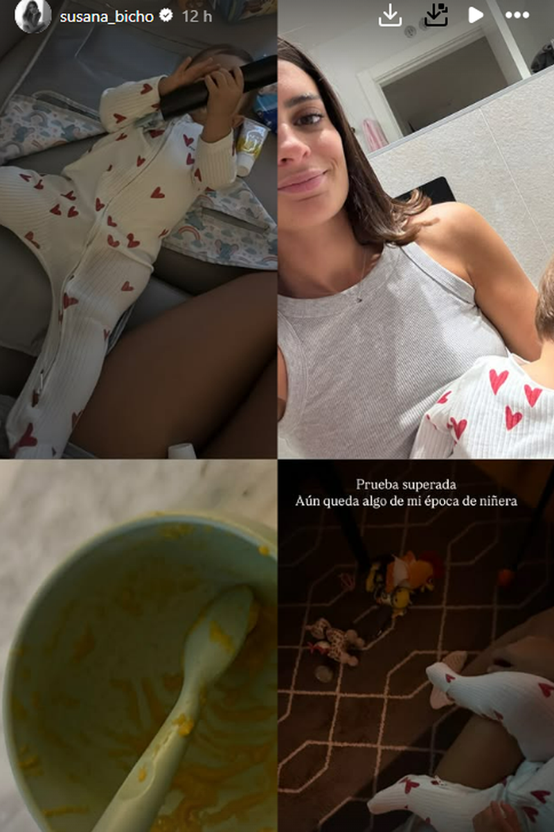 Susana Molina muestra las imágenes del día que ha pasado de canguro junto a Alma