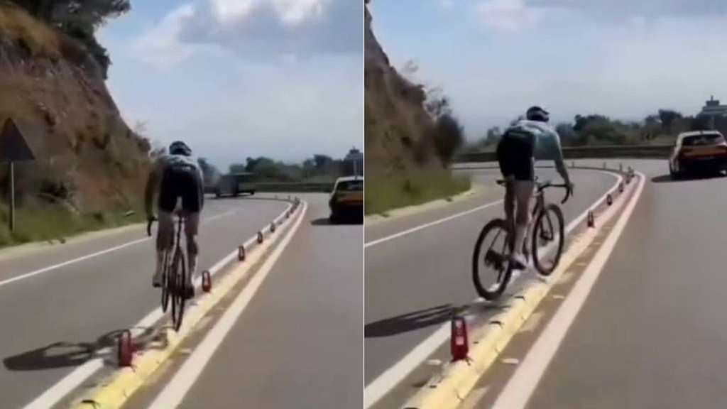 Aluvión de críticas al ciclista Kiko Galván tras ser ‘pillado’ en una temeridad con su bicicleta en Barcelona: “Más cabeza y valores en la carretera”