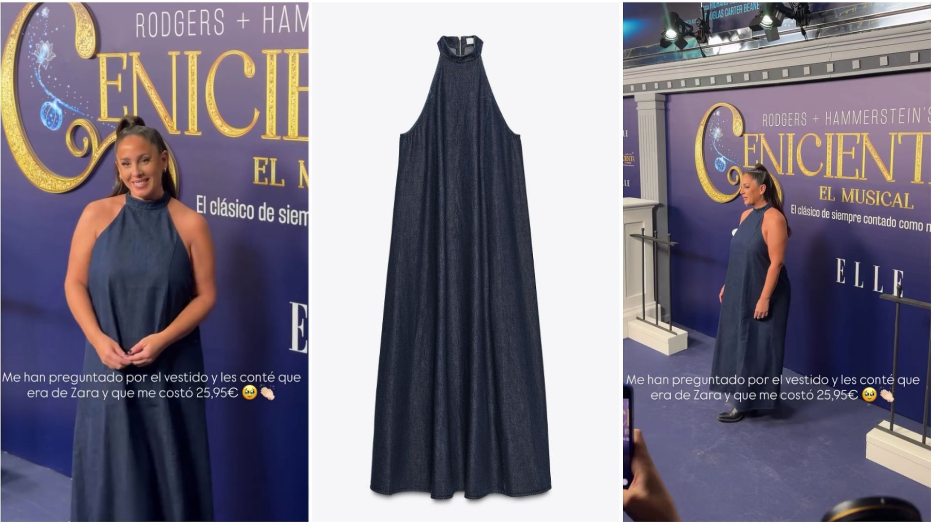 Anabel Pantoja ha elegido un vestido low cost de Zara para el estreno musical de 'Cenicienta'