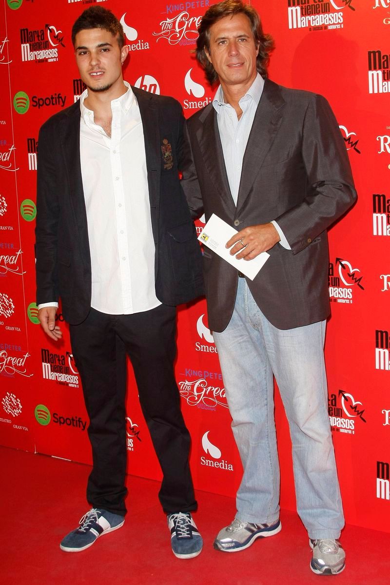 Carlo Costanzia y su padre en 2013, con 21 años