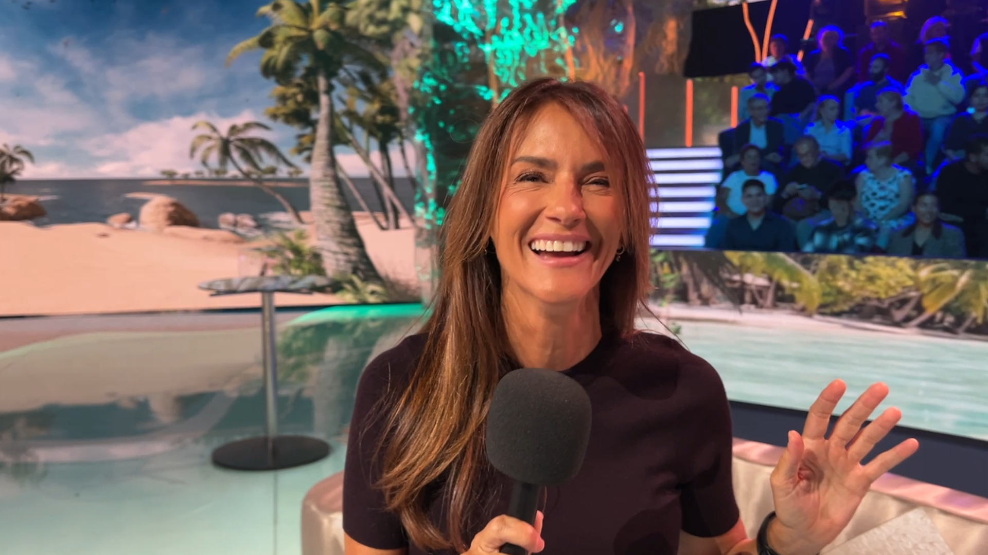 El divertido momento de Elena Rodríguez en el plató de 'Supervivientes All Stars' - Exclusivo Web - 03/10/25