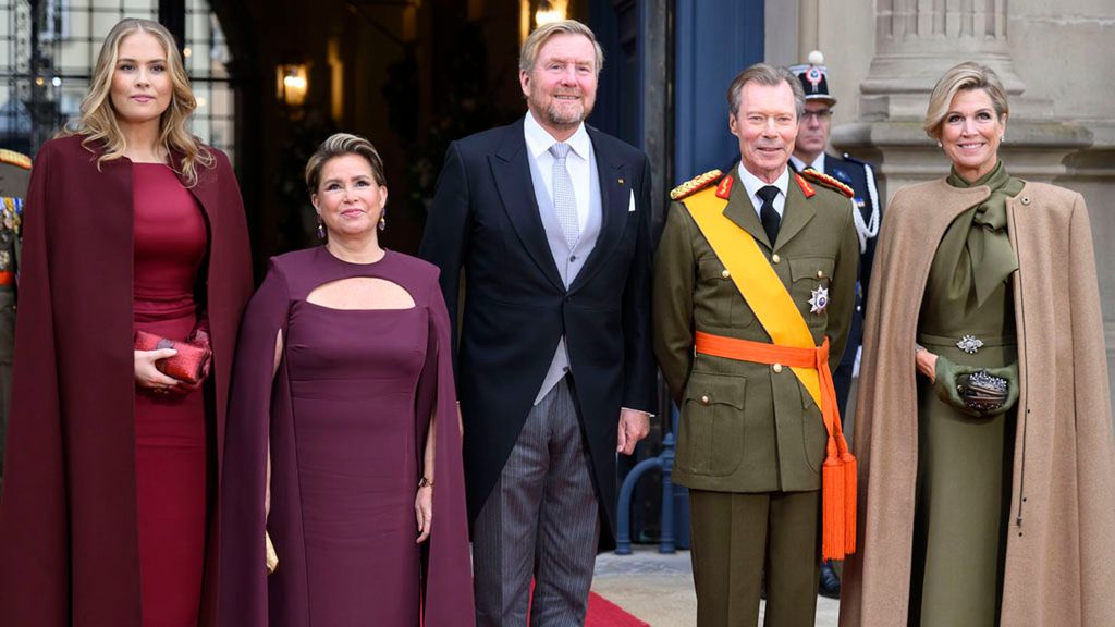 Enrique y María Teresa de Luxemburgo, junto a Guillermo, Máxima y Amalia de Países Bajos