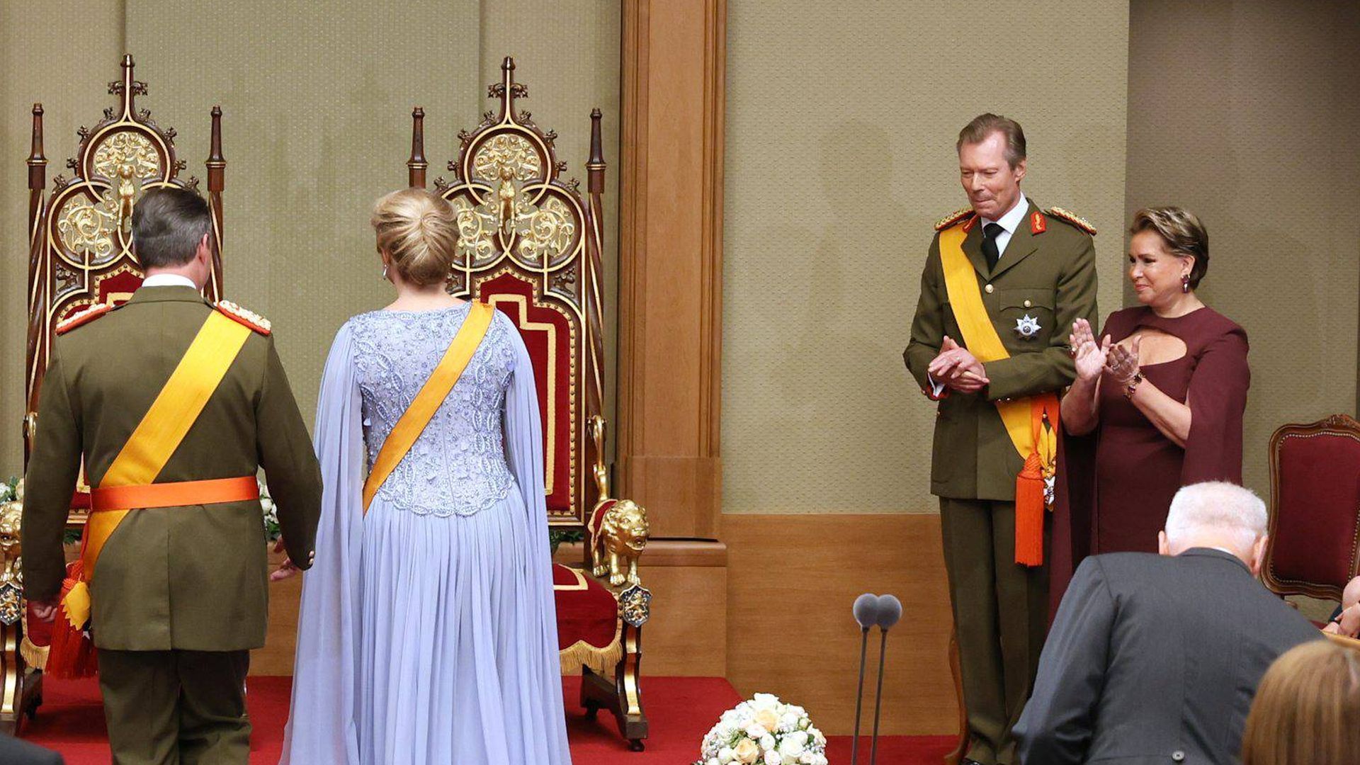 Guillermo y Stephanie y Enrique y María Teresa de Luxemburgo