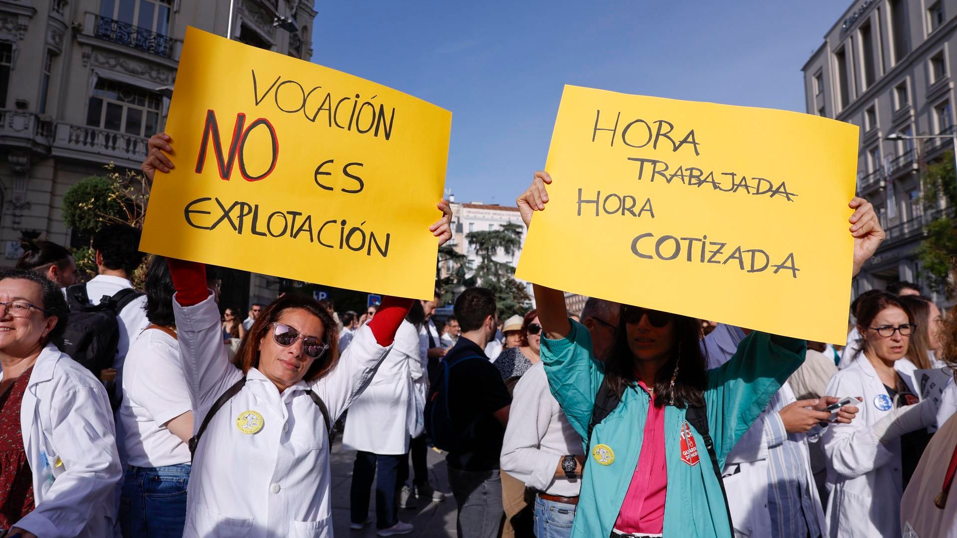 Huelga de los médicos para protestar por la propuesta del Ministerio de Sanidad para reformar el Estatuto Marco