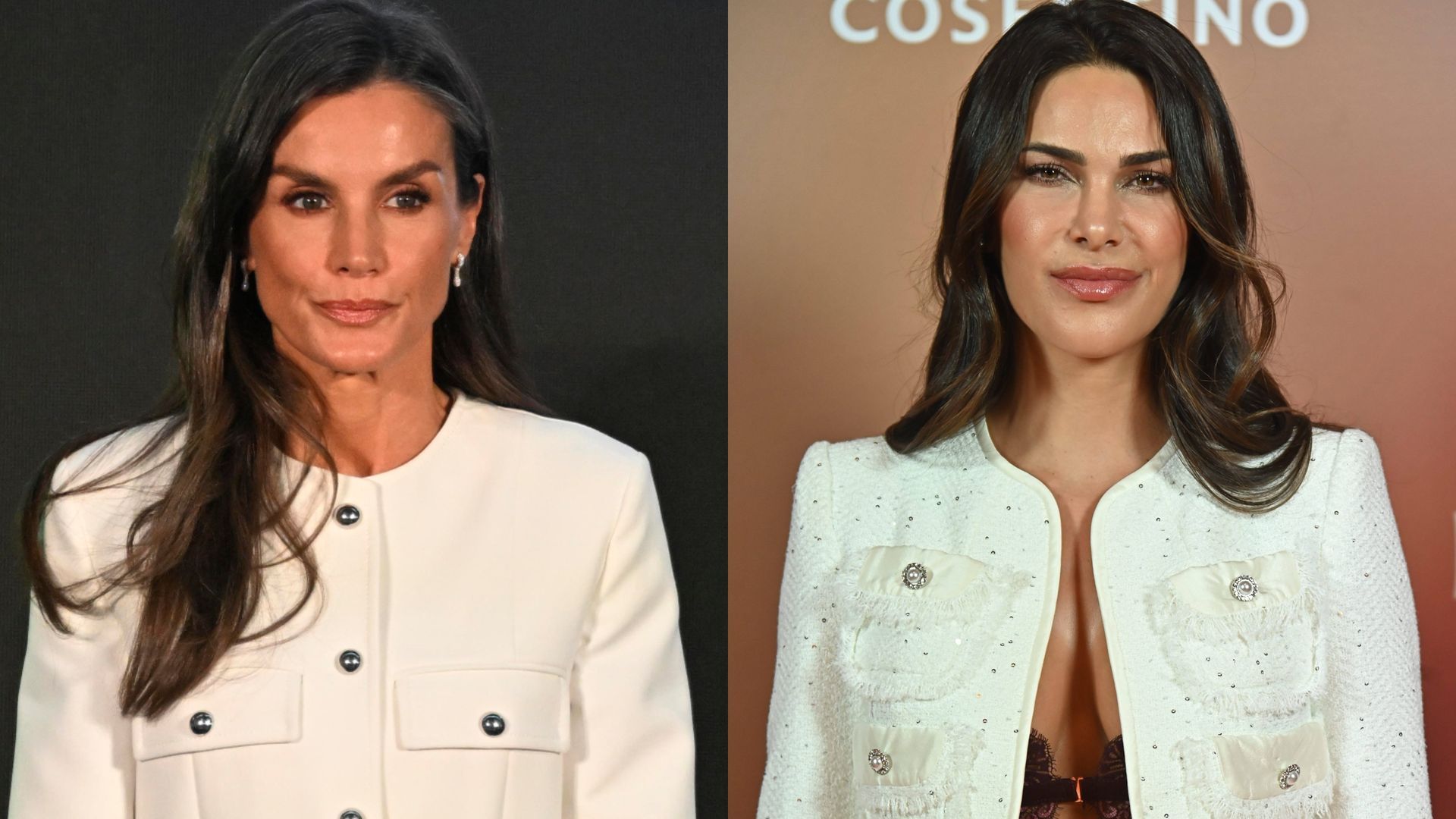 La reina Letizia y Carla Barber, en un montaje de fotos