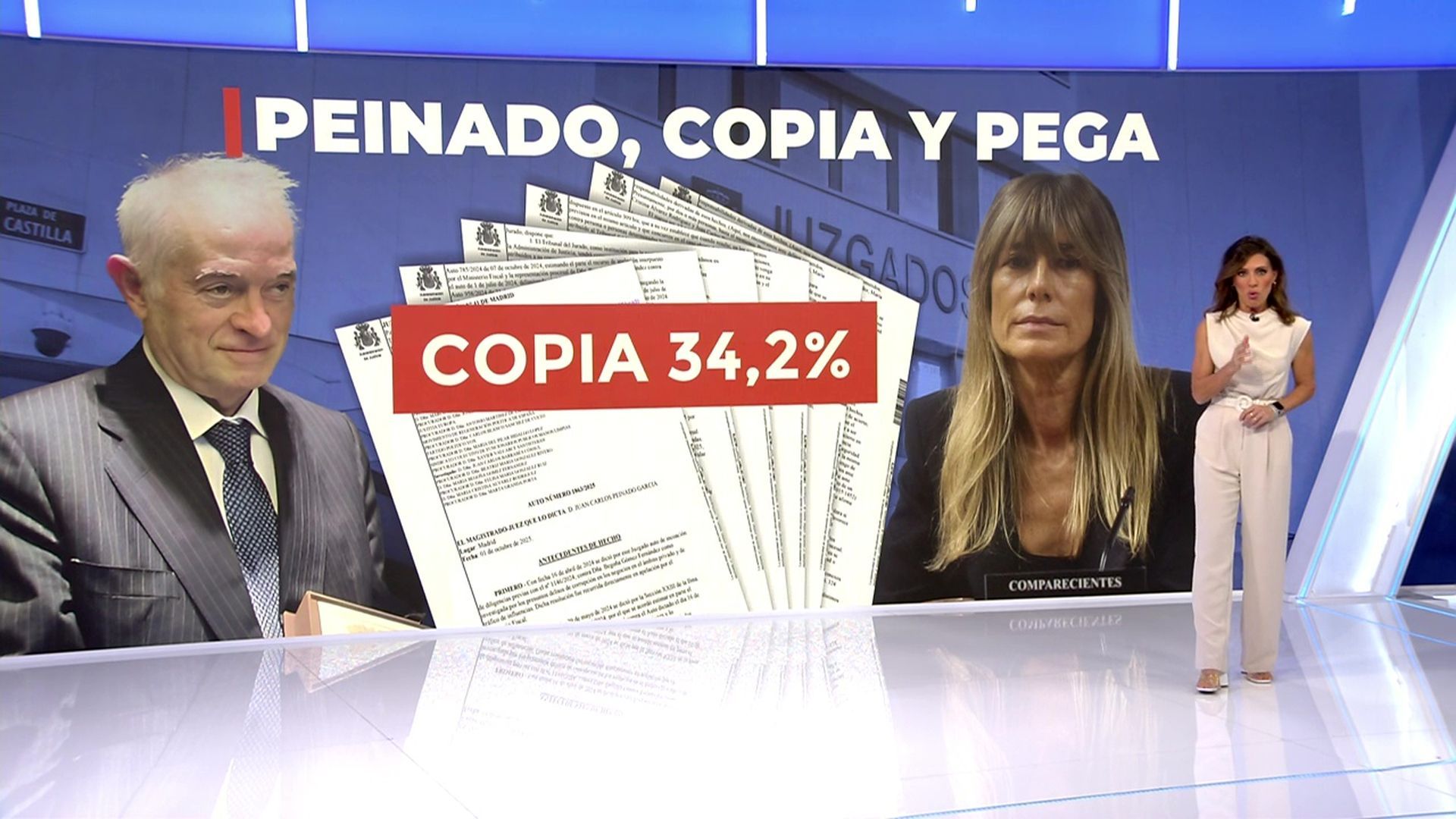 Los párrafos copiado por el juez Peinado de un artículo académico de 2017 en su auto sobre Begoña Gómez y Pedro Sánchez