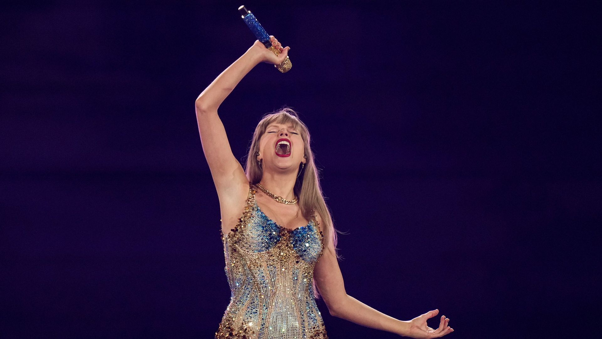 Taylor Swift actuando en su gira 'The Eras Tour'
