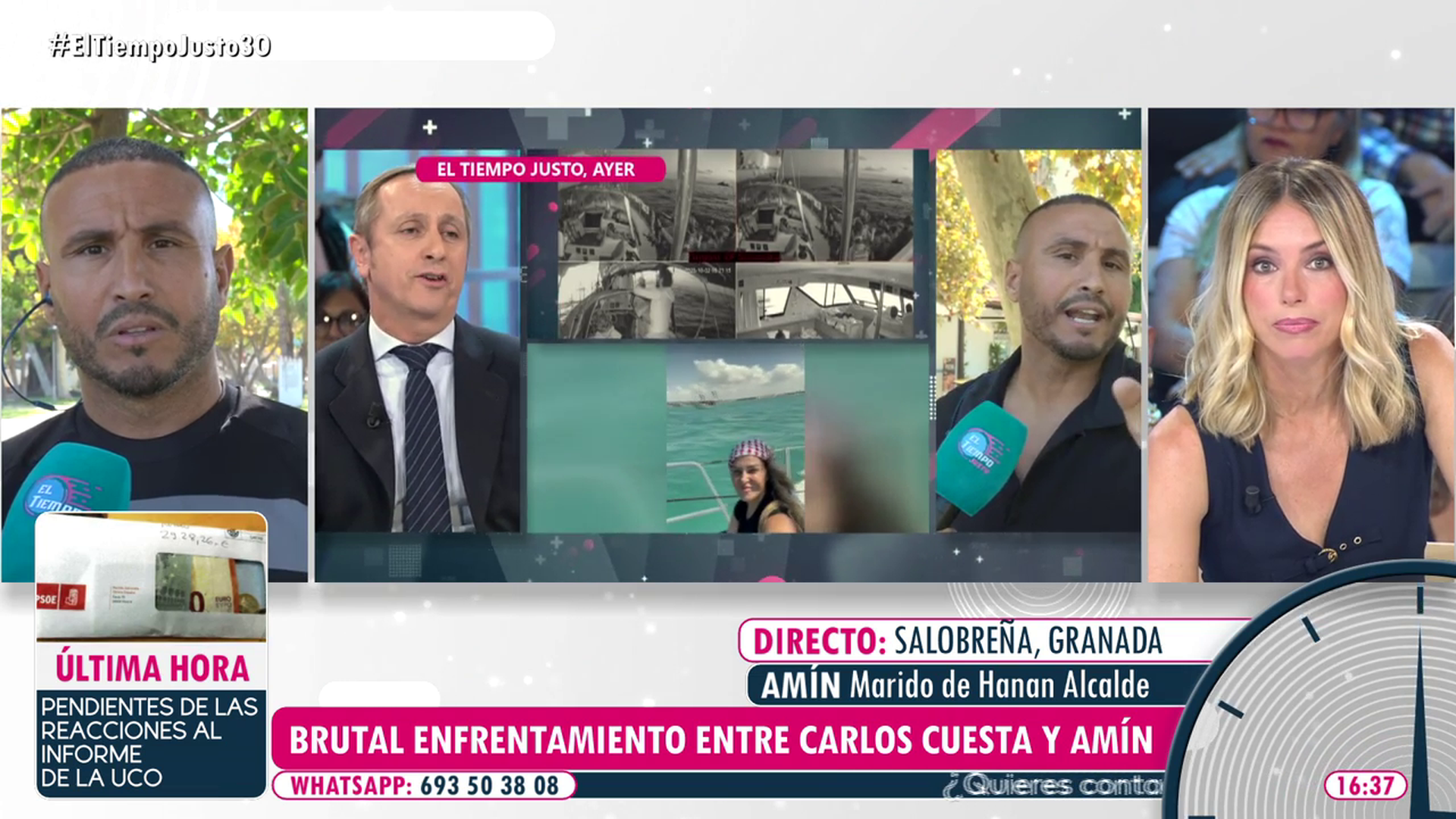 Amín habla claro tras su enfrentamiento con Carlos Cuesta