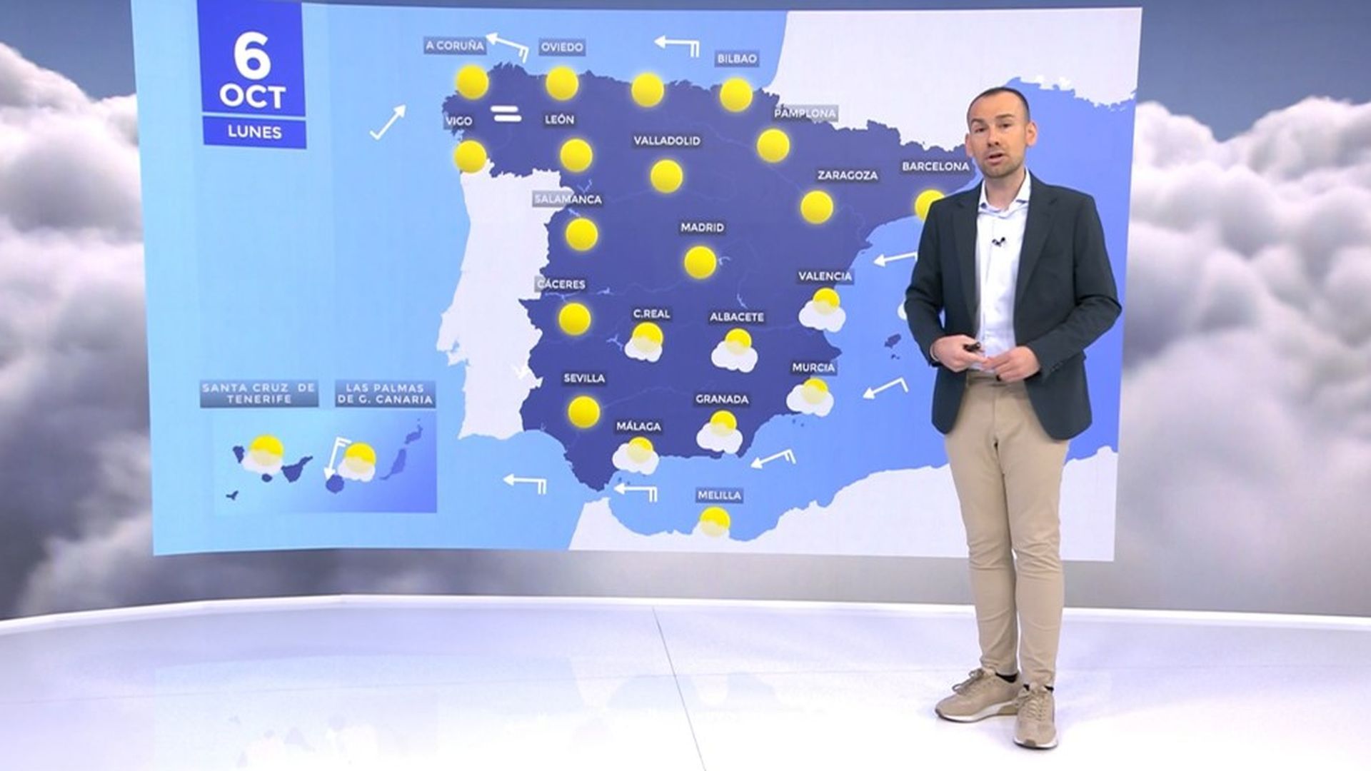 Las temperaturas suben notablemente en el norte peninsular, aunque descienden en el centro y sur
