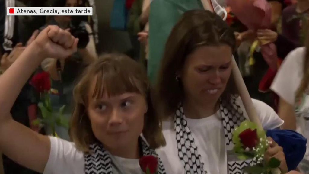 Así ha sido la llegada de Greta Thunberg a Atenas