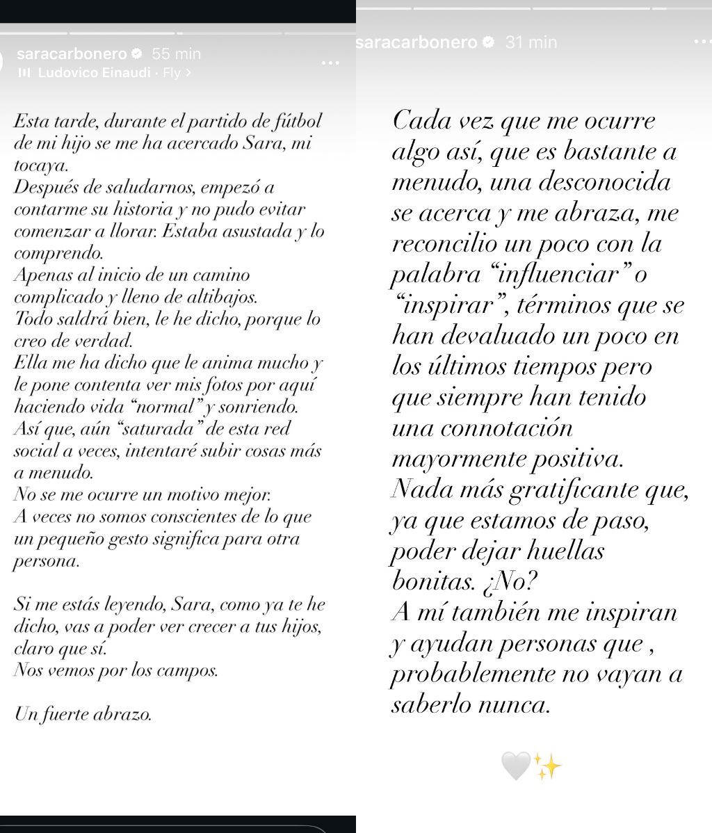La conversación de Sara Carbonero