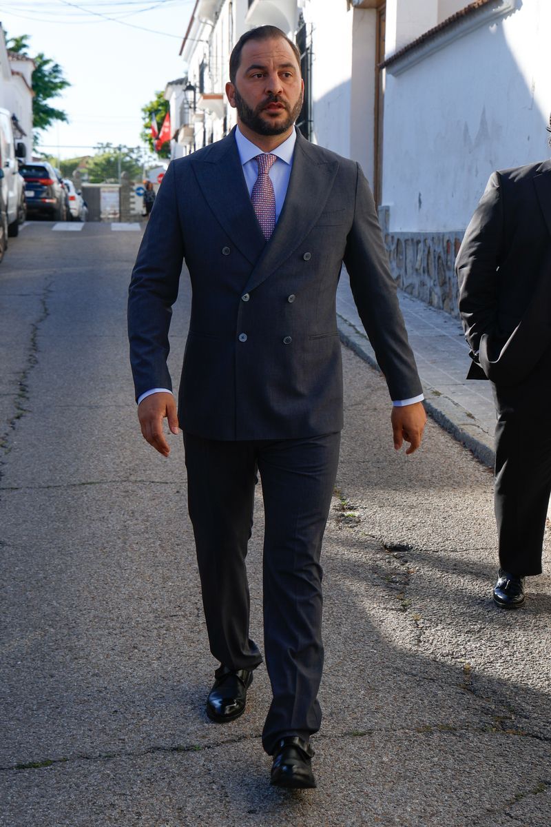 Antonio Tejado, llegando a la confirmación de su hijo