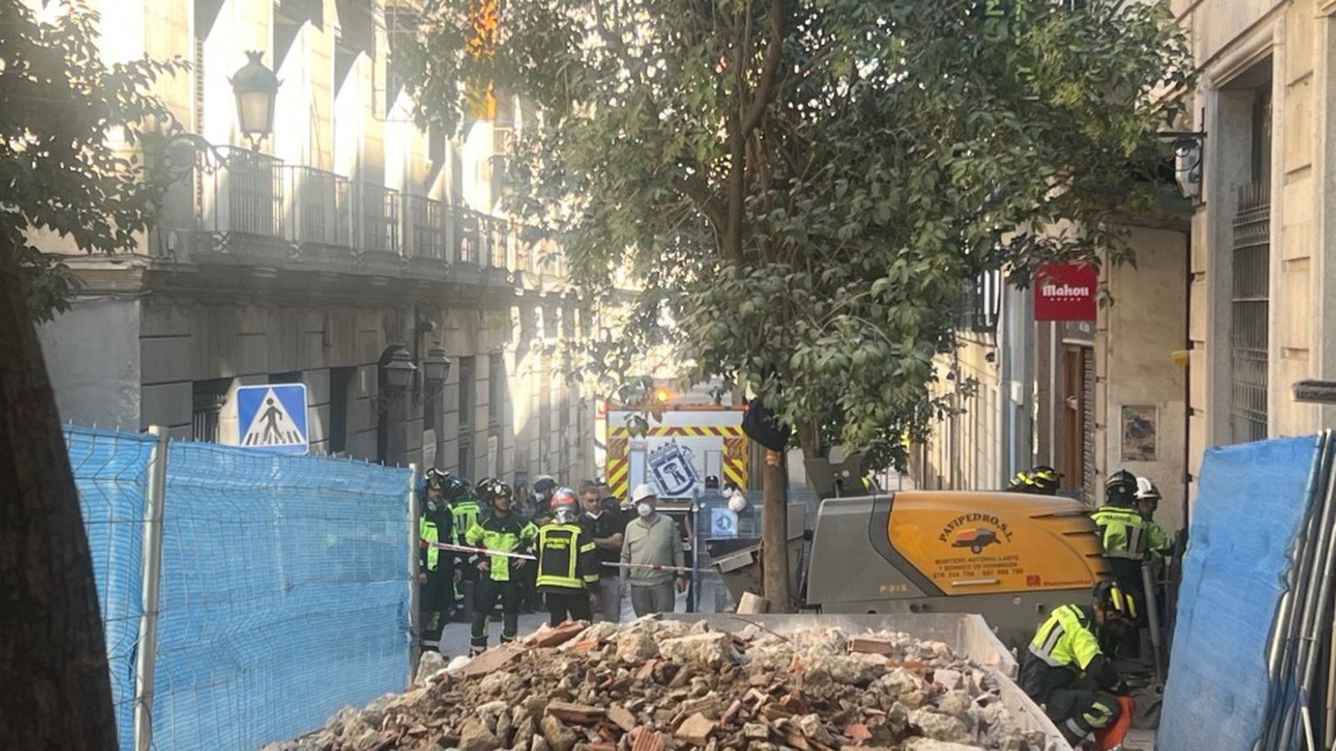 Derrumbe de un edificio de Madrid