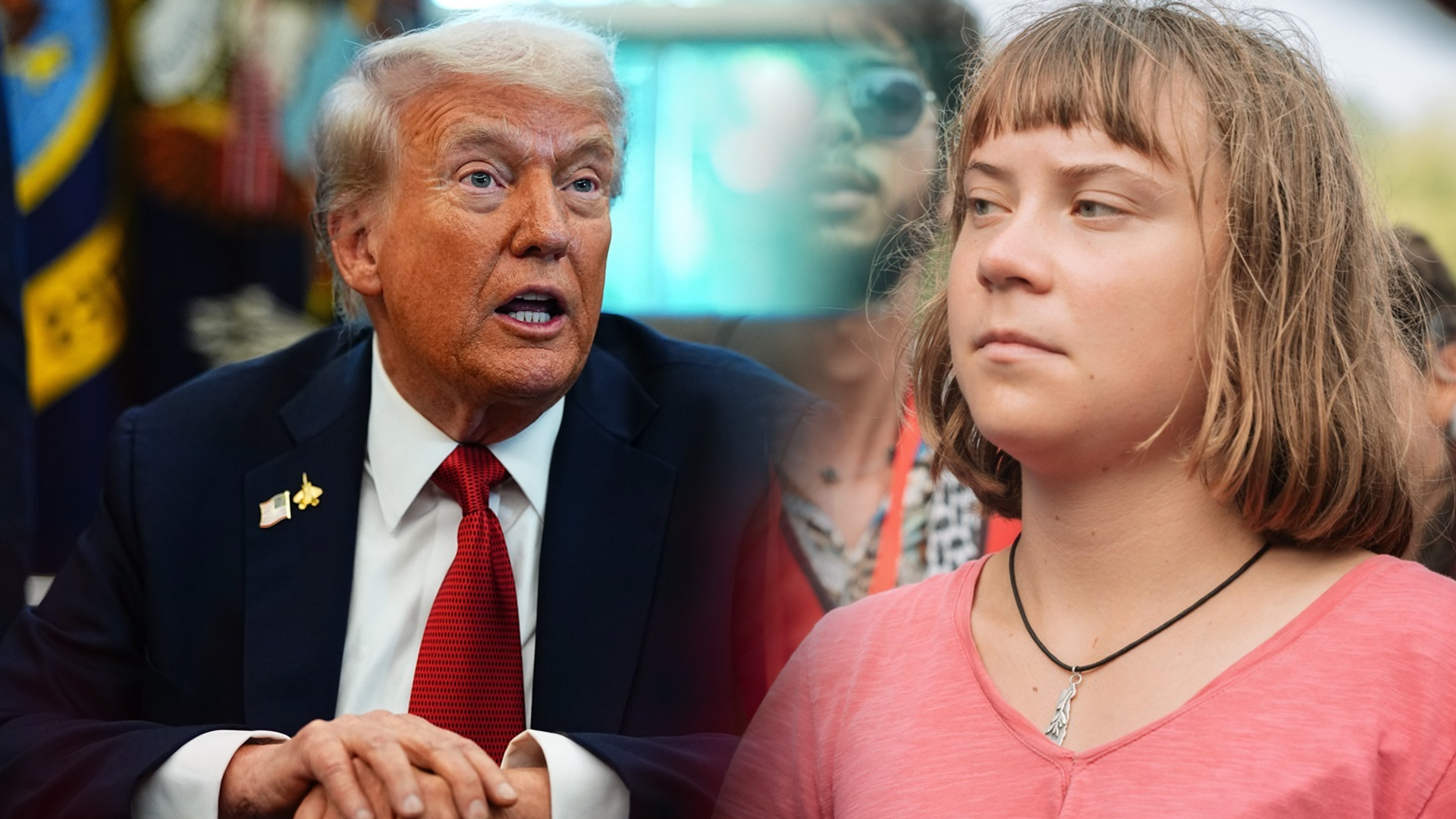 Trump y Greta Thunberg, cara a cara