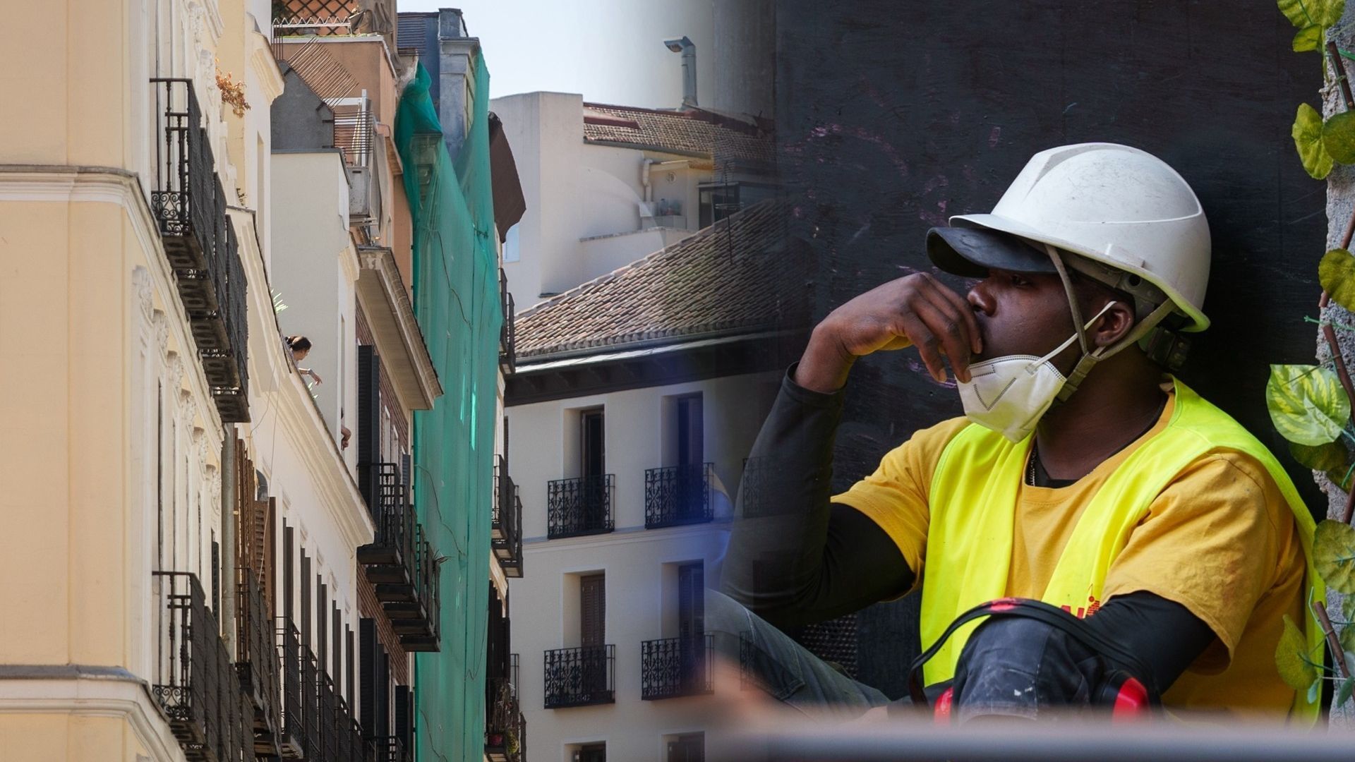 EuropaPress 7010493 lona obras edificio derrumbado zona opera octubre 2025 madrid espana ocho