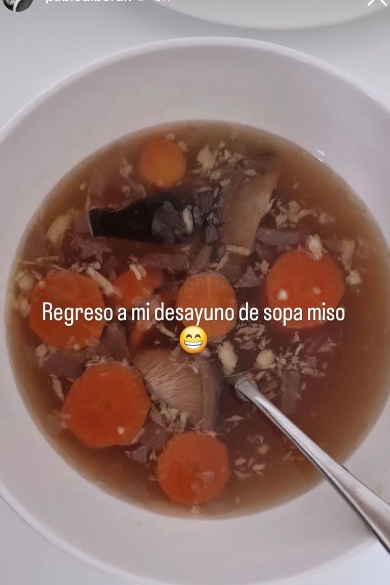 La sopa de miso que desayuna Pablo Alborán