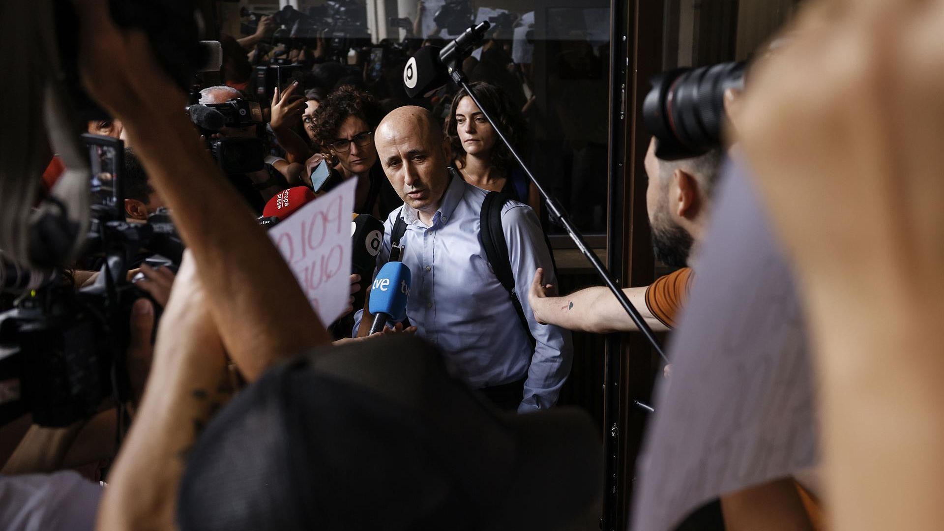 Miguel Polo tras prestar declaración ante la jueza de la DANA