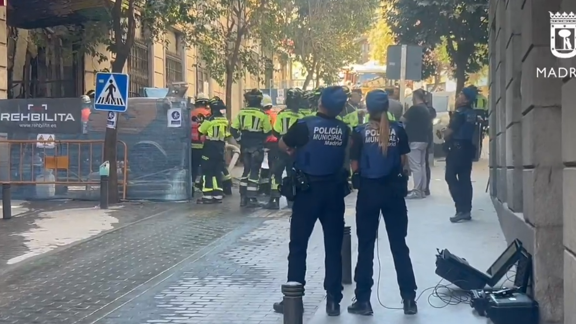 Se derrumba un edificio en obras en el centro de Madrid