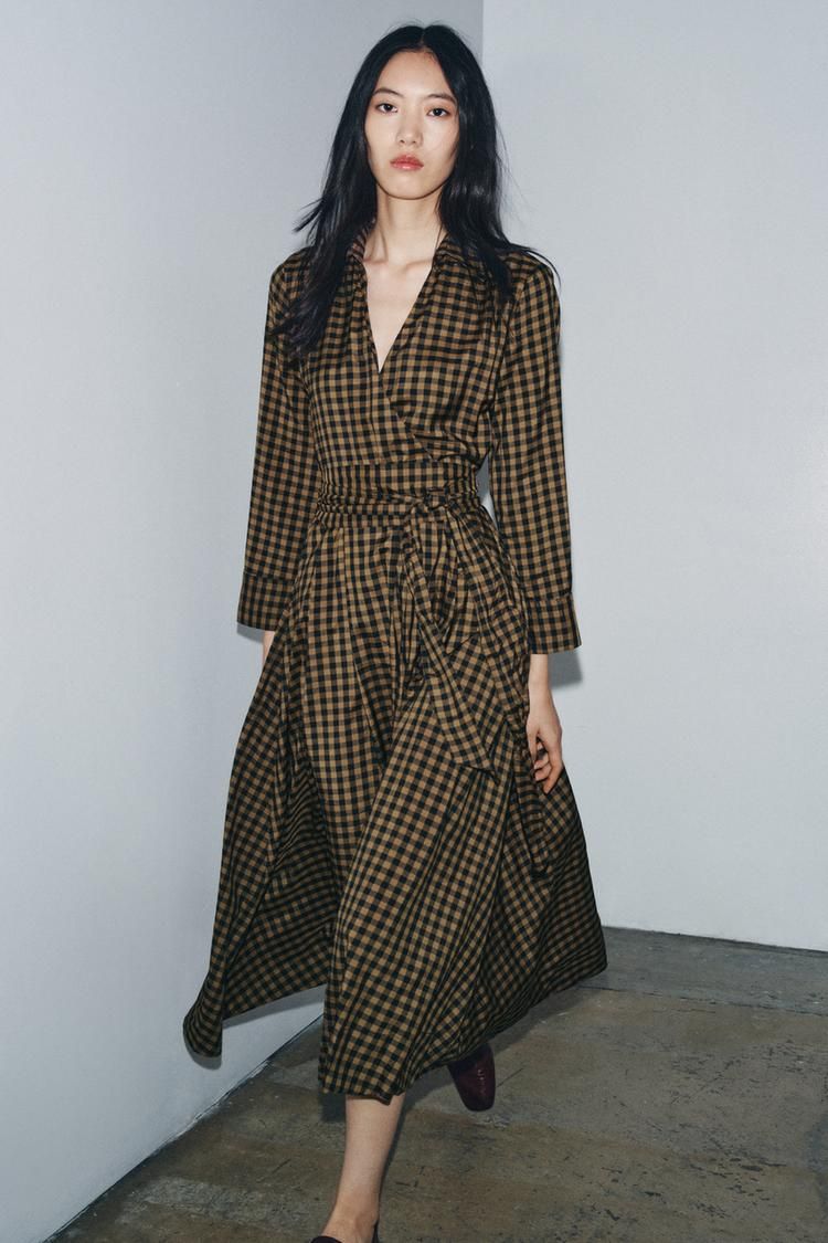 Vestido de manga larga camisero