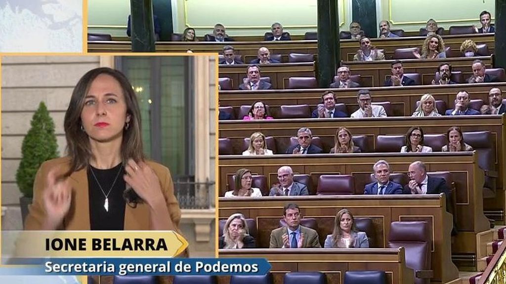 Ione Belarra, secretaria general de Podemos: "Espero que el Gobierno retire este embargo fake y traiga uno integral"
