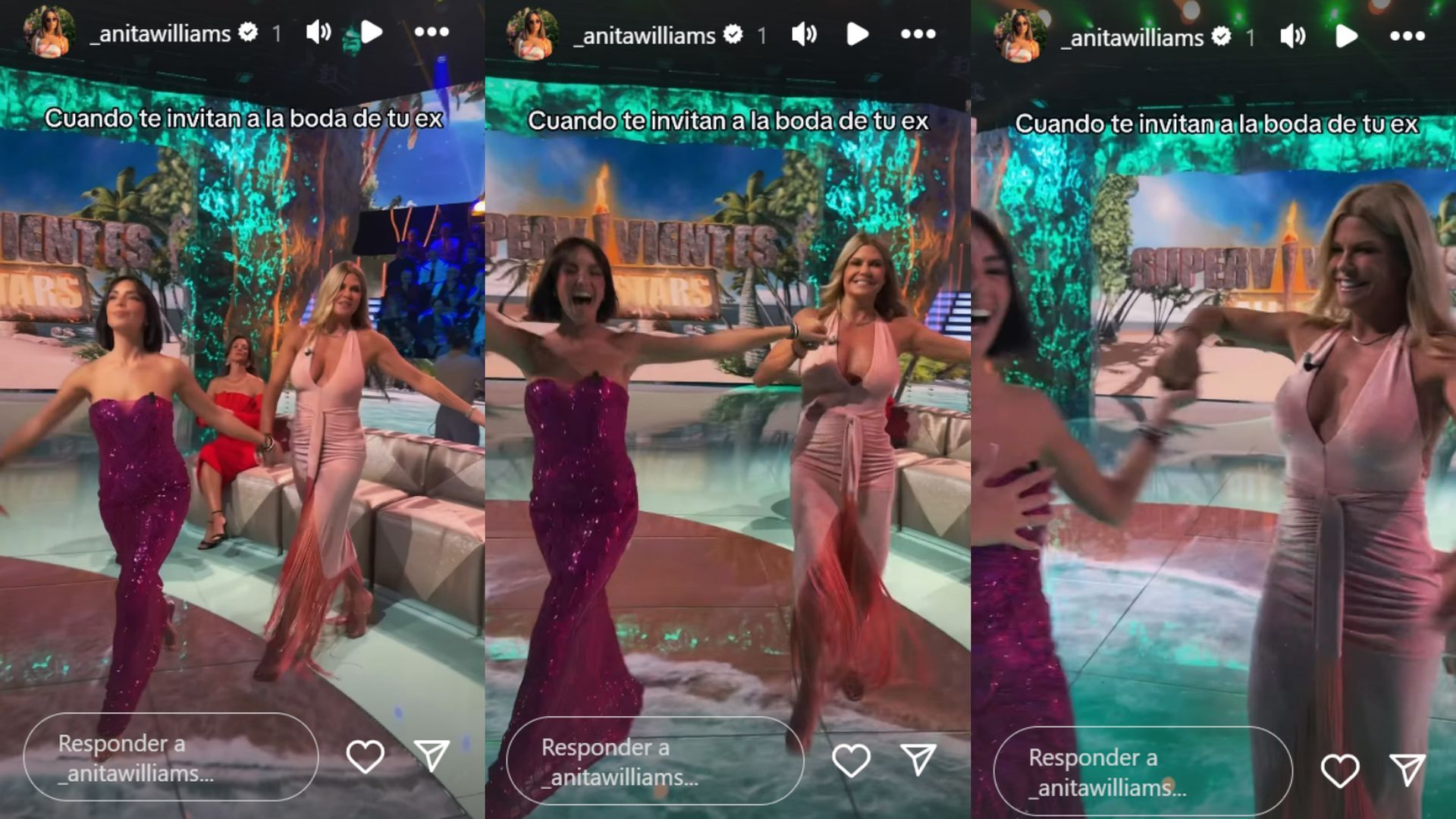 Anita Williams y Makoke bailando en plató