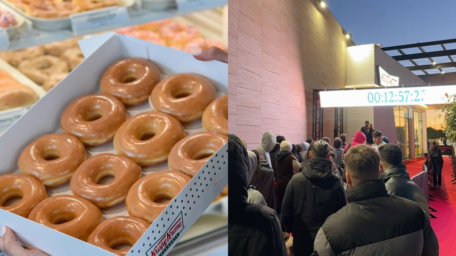 Donuts de Krispy Kreme, en un montaje de fotos