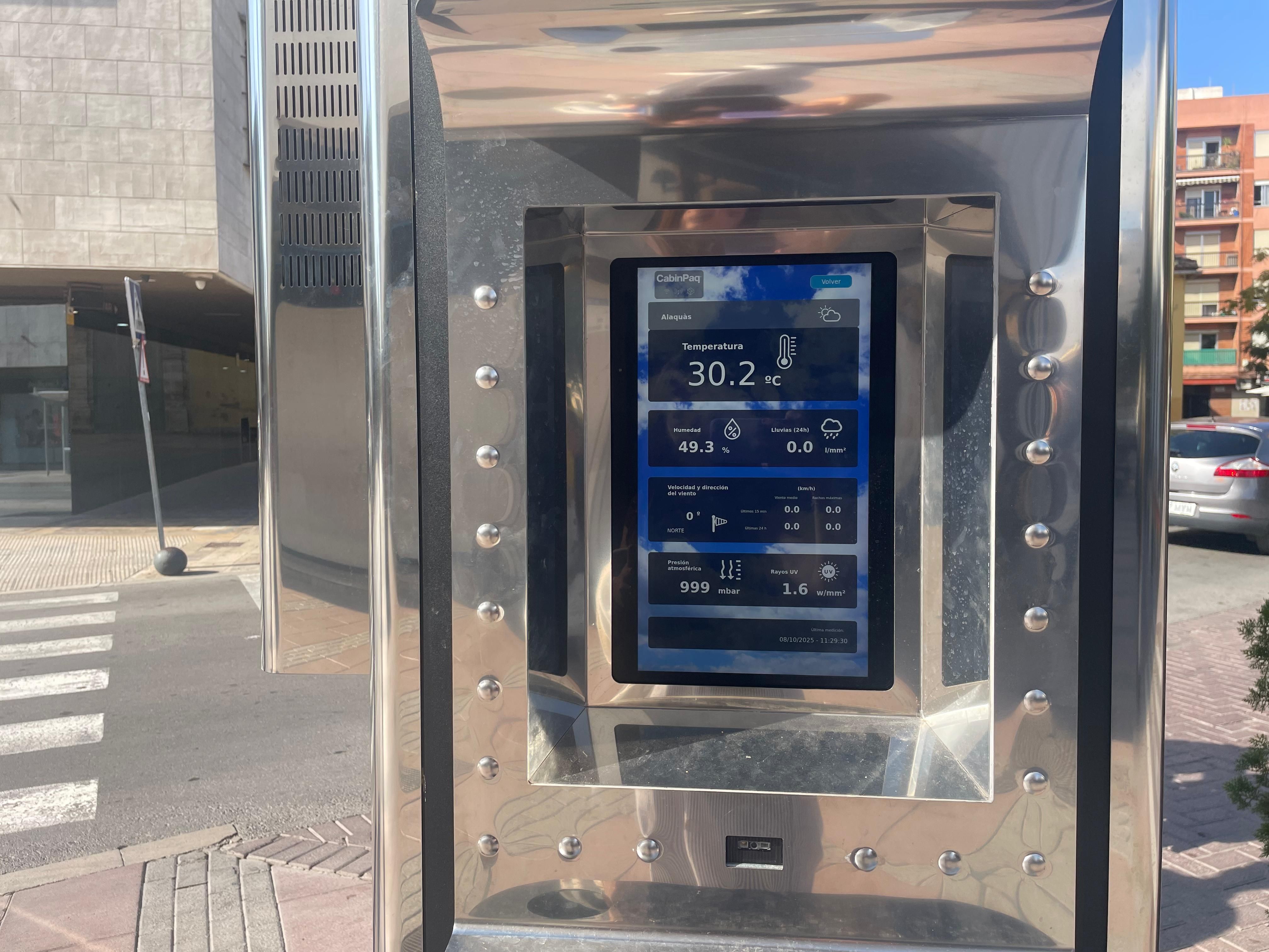 Información meteorológica que ofrece la cabina