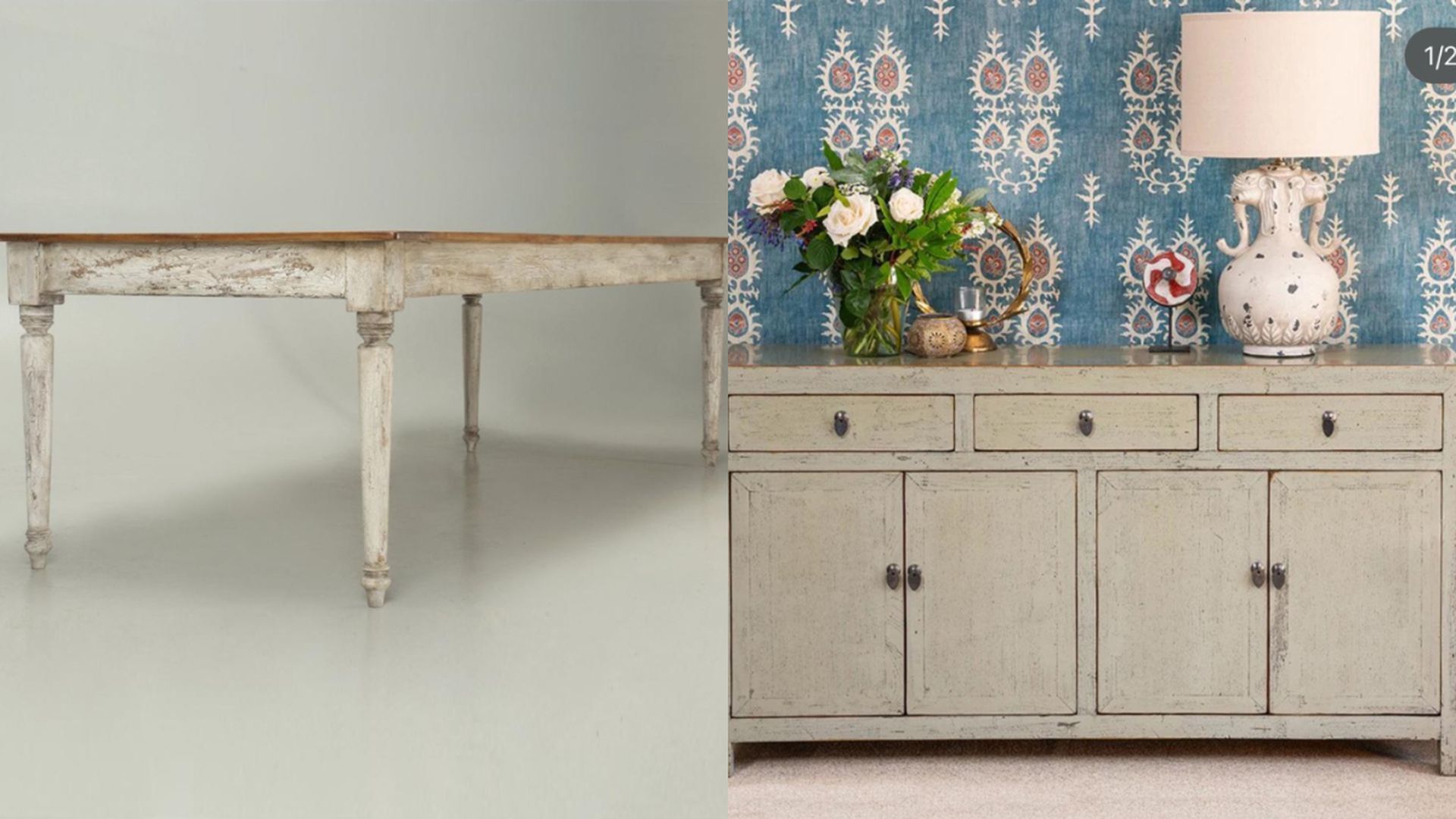 Muebles adquiridos en la tienda hace más de un año