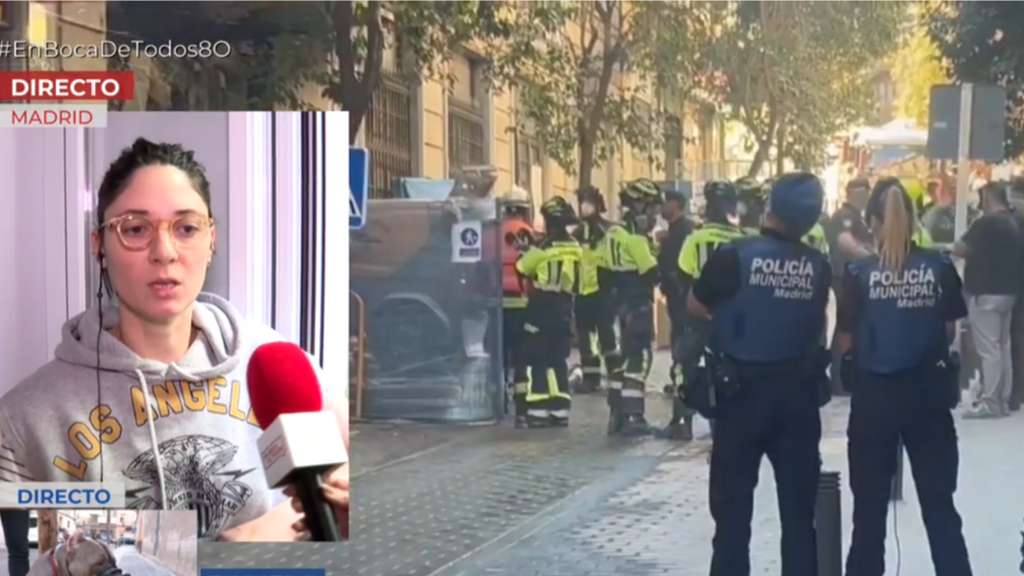 Una vecina que vive frente al edificio derrumbado en Madrid: "Fue como un terremoto"