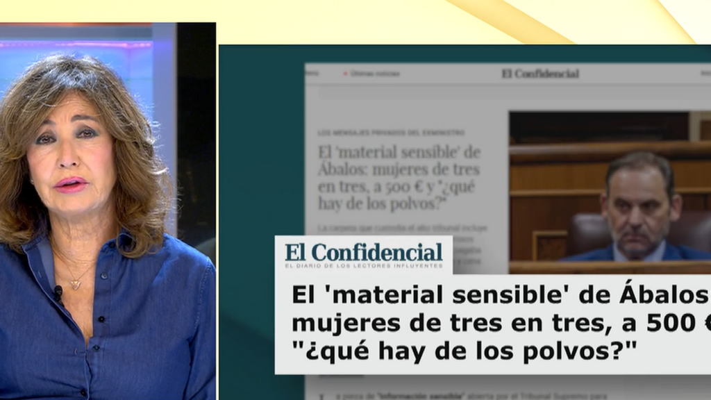 La reacción de Ana Rosa ante el material sensible incautado por la OCU a Ábalos: "Son unos auténticos depravados"