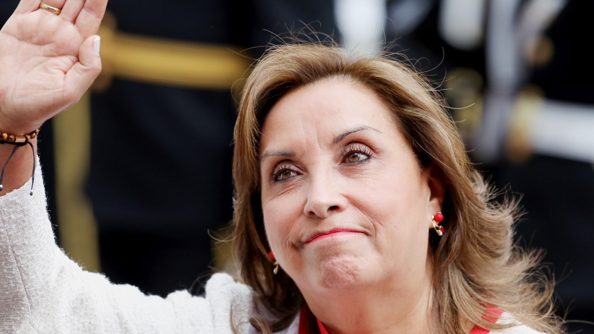 Dina Boluarte llega al Congreso el pasado julio en el día de la Independencia