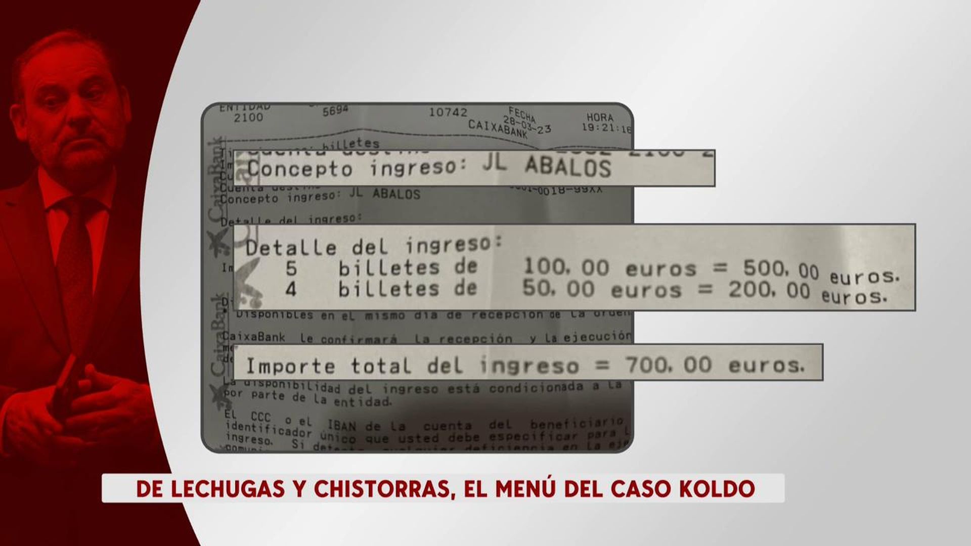 El menú del dinero del 'caso Koldo': chuletón, chistorra y lechuga