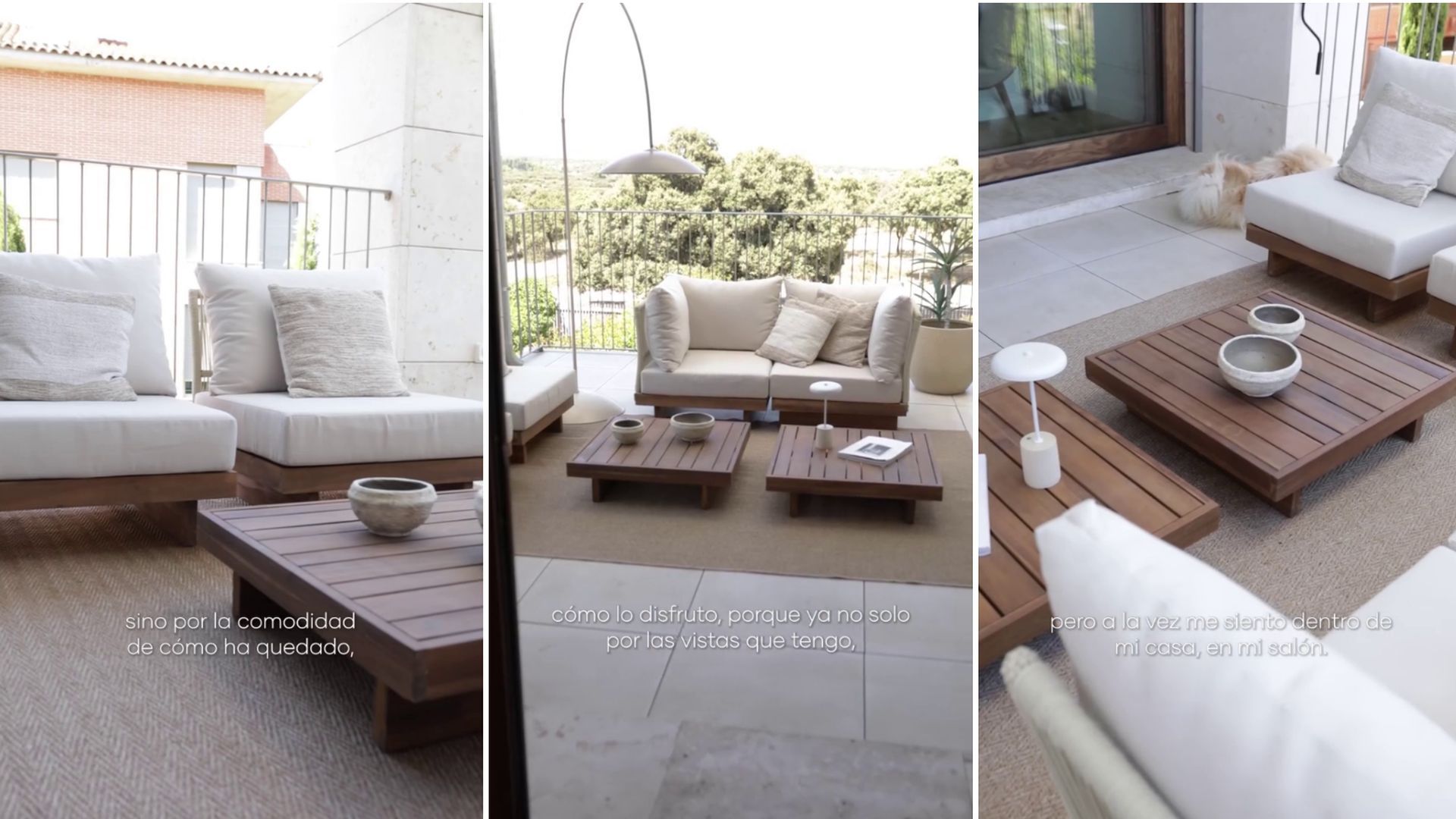 El orgullo de Laura Matamoros: su coqueta terraza