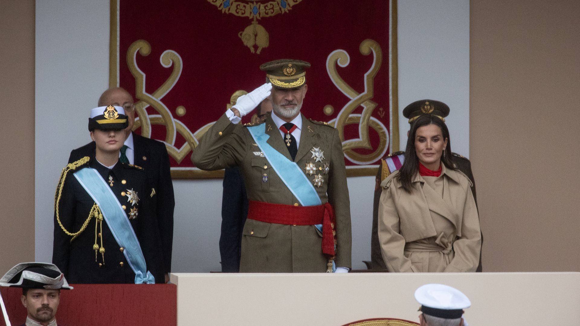 La princesa Leonor y los reyes de España en el Desfile de la Hispanidad 2024