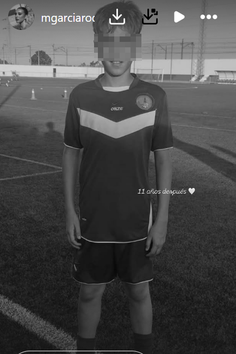 Marina García ha compartido orgullosa una foto de su hermano de jugador de fútbol