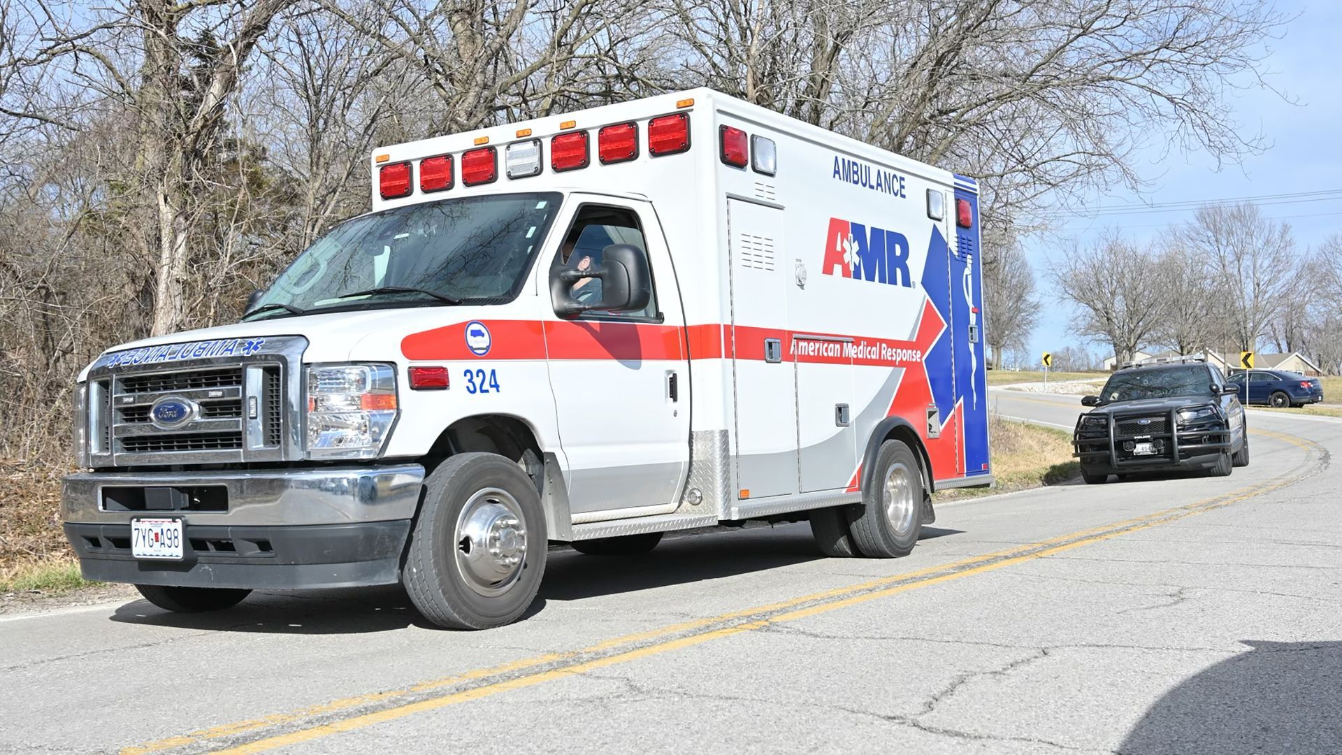 Ambulancia y Policía en Misisipi